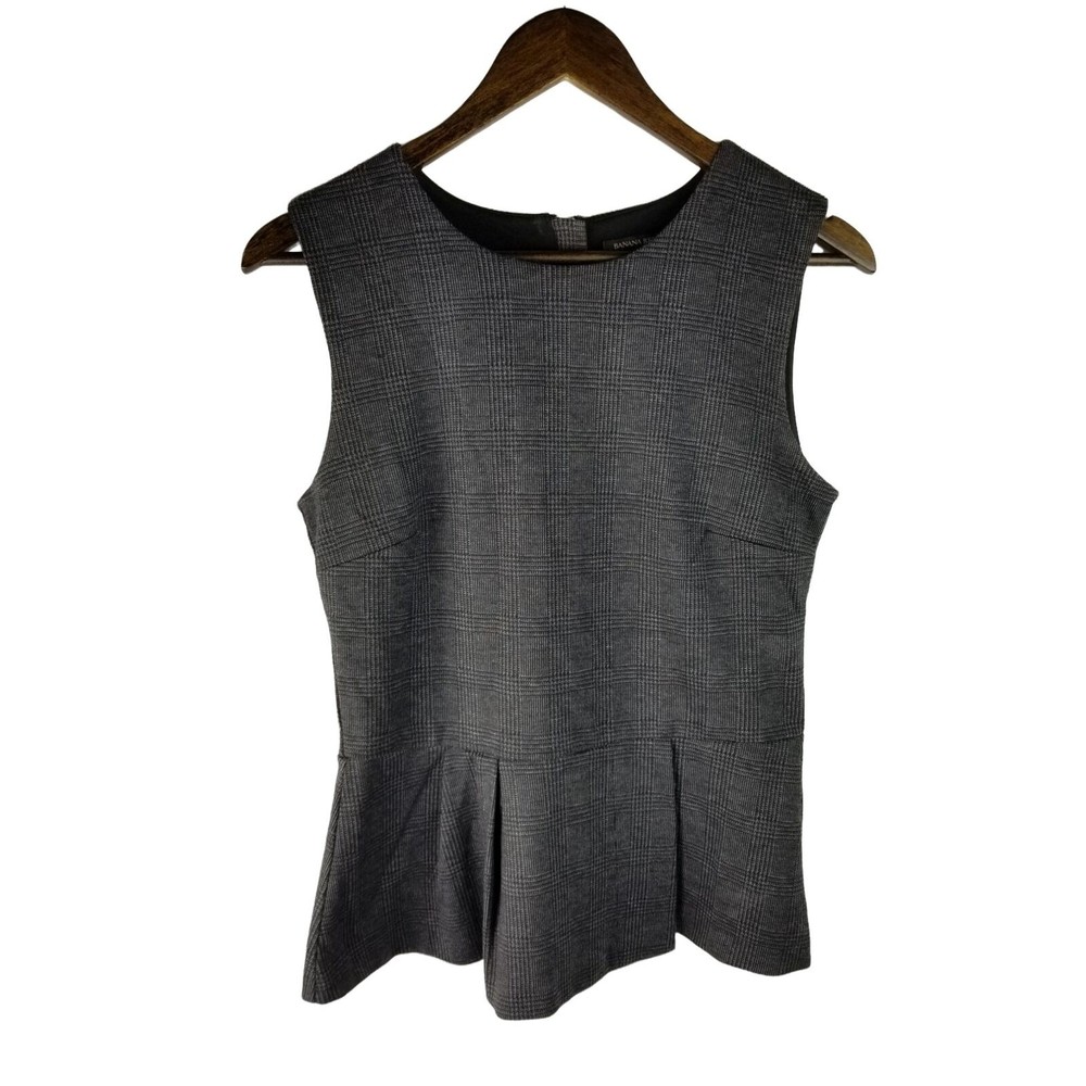 Banana Republic Sleeveless Knit Blouse 6 Women's Gray Used
